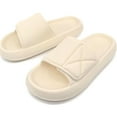 thumbnail image 4 of BERANMEY Pillow Sandals for Women & Men Adjustable Strap EVA Slippers Cloud Cushion Arch Support Diabetic Shoes for Shower Bathroom, 4 of 5