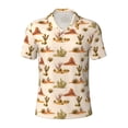 thumbnail image 2 of Daiia Tropical Desert Pattern Men’s Polo Shirts,Solid Deck Shirt,Classic Fit, Breathable Cotton Polo for Casual and Sport Wear-3X-Large, 2 of 7