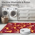 thumbnail image 5 of ODIKA 6'x9' Machine Washable Non-Slip Area Rug, Reindeer Prancing Through Snowy Forest High Traffic Rug with Pad, Red, 605898, 5 of 8
