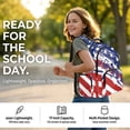 thumbnail image 6 of FKELYI July 4th Grunge USA Flag Print Kids School Backpack for Boys Girls 17 inch Schoolbag Lightweight Casual Daypack with Multi-Pockets for Elementary Student, 6 of 7
