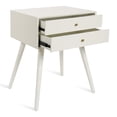 thumbnail image 4 of Kate and Laurel Finco Midcentury Modern Style Side Table with 2 Drawers, White Finish with Brass Hardware, 4 of 6