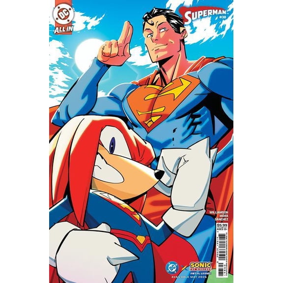 Superman #38 Cvr F Daniele Di Nicuolo Dc X Sonic Card Stock Var (the Reign Of The Superboys) DC Comics Comic Book