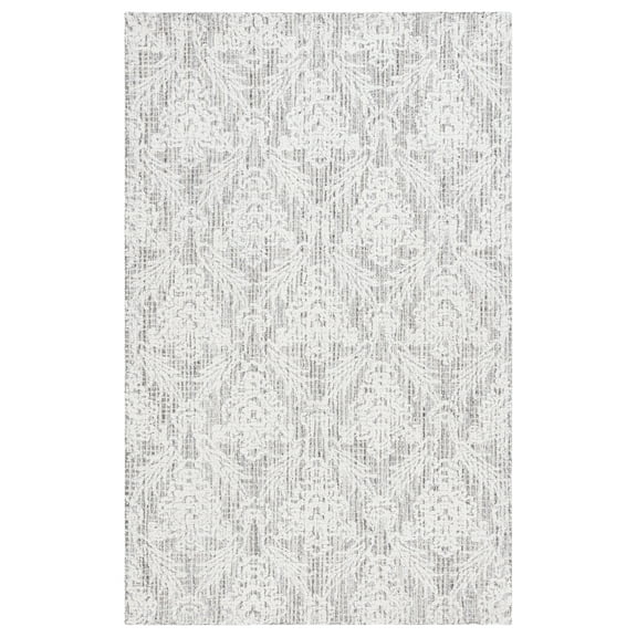 SAFAVIEH Ebony Acacia Diamond Area Rug, Grey/Ivory, 5' x 8'