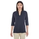 thumbnail image 1 of Top ajustado con escote abierto Perfect Fit™ para mujer NAVY L Devon & Jones DP188W, 1 of 1