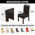 thumbnail image 3 of Eurhowing 4Pcs Stretch Dining Chair Covers, Elastic Spandex Jacquard Slipcovers, Universal Fit for Home Restaurant Banquet Protector, Chocolate, 3 of 12