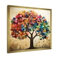 thumbnail image 2 of Designart "Colorful Harmony of American Basswood Trees I" Landscapes Framed Wall Art Decor - Country Colorful Tree Entryway Framed Wall Art Print, 2 of 6