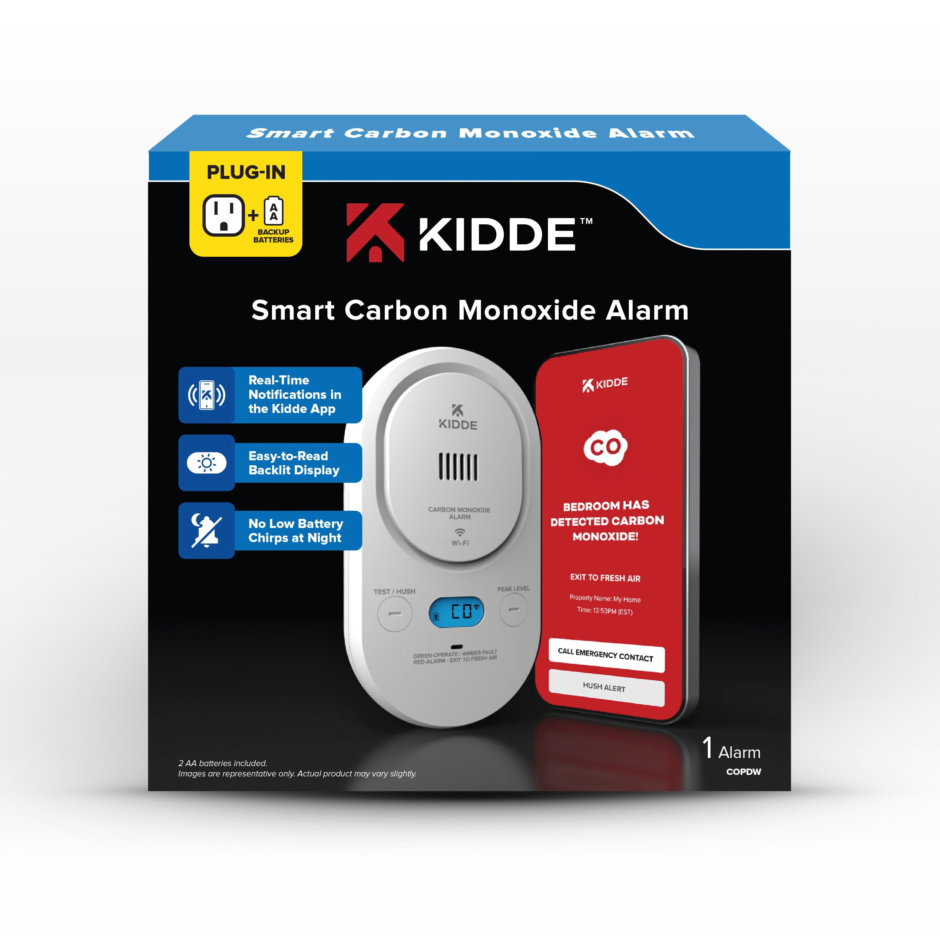 Kidde Smart Carbon Monoxide Detector, Plug-In with AA Battery Backup, COPDW