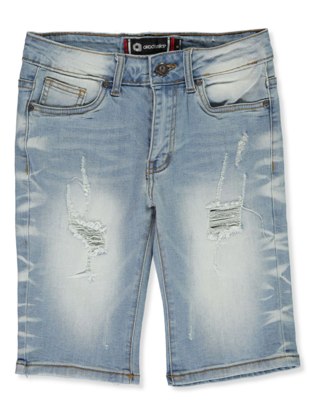 boys distressed denim shorts