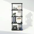 thumbnail image 6 of Furinno Turn-N-Tube 5-Tier Multipurpose Compact Display Rack, Shelving Unit, Bookcase, Black/Grey, 6 of 6