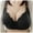 Black, variant on Women V Shaped Bra Comfortable Hollow Breathable Supportive Seamless Underwire Large Cup Lingerie T-Shirt Bra