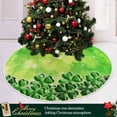 thumbnail image 6 of Coolnut Lucky Clover Christmas Tree Skirt 36", St. Patrick's Day Tree Skirt Double Layers Polyester Easter Tree Skirt for St. Patrick's Day Holiday Party Decoration, 6 of 6