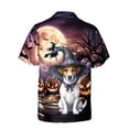 thumbnail image 2 of Spooky Halloween Night Witch Jack Russell Terrier Glowing Pumpkins Hawaiian Shirt Breathable Summer Unisex Merch Parson Jack Dog Lover - 12015, 2 of 6