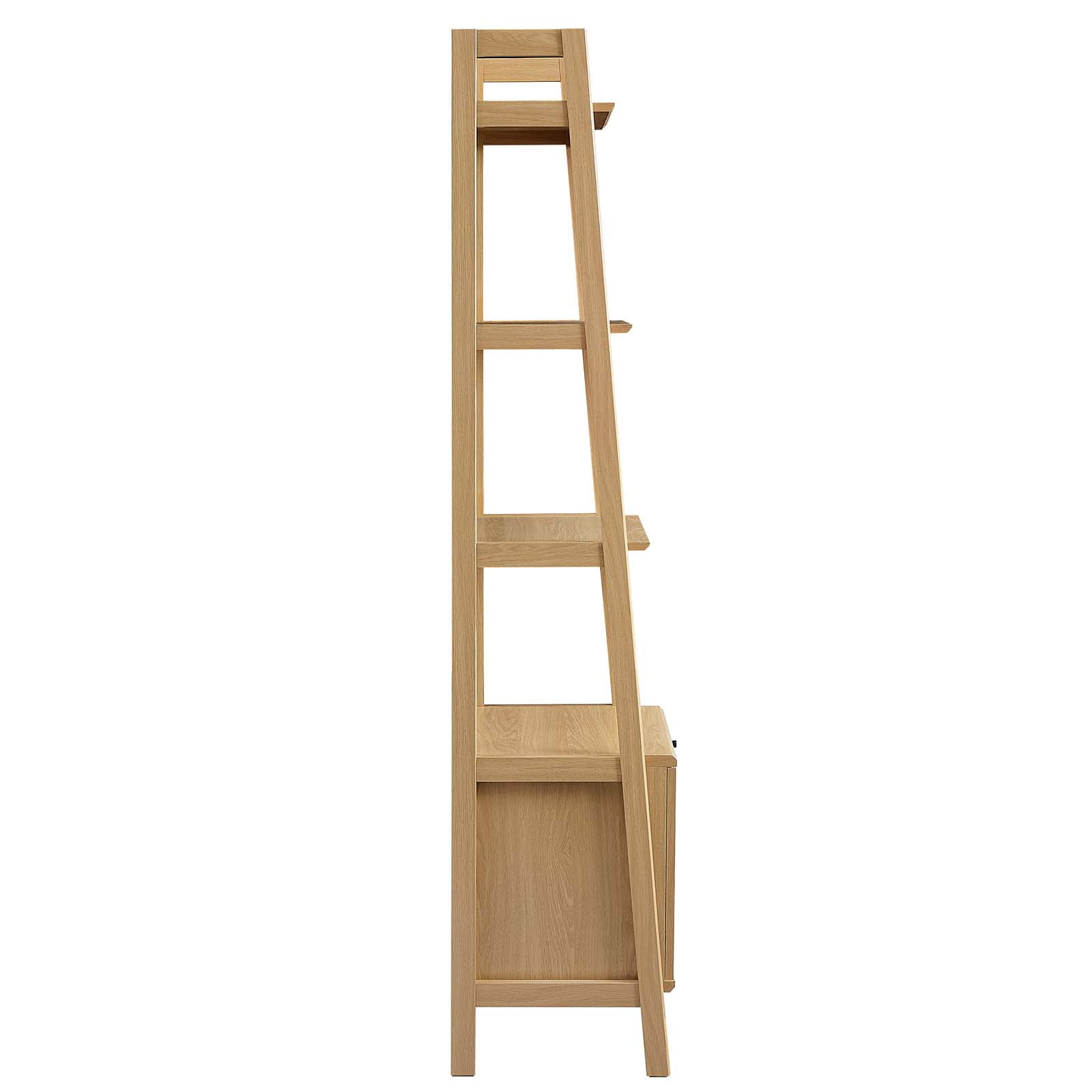 Modway Bixby 20.5" Particleboard and MDF Wood Bookshelf in Oak