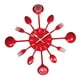 thumbnail image 1 of Reloj de Cocina Reloj de Pared perfecl Reloj de pared de acero inoxidable rojo, 1 of 8
