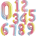 thumbnail image 2 of Rainbow Gradient Colorful Number Balloon Foil Balloon F07M1-77-5, 2 of 2