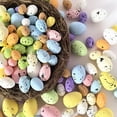 thumbnail image 6 of 100Pcs Cute Mini Easter Eggs Decorations, Speckled Foam Hanging Ornaments, Small Craft Pendant Set for Spring Festival, Tree Decor, Home Party & Holiday Indoor Outdoor DIY Decor Supplies, 0.47*0.7in, 6 of 6