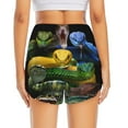 thumbnail image 4 of Haiem Colorful Viper Snake Women's 2 in 1 Running Shorts - Lightweight Athletic Workout Gym Yoga Breathable Sports Shorts Liner with Phone Pockets-Medium, 4 of 9