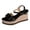 Black, variant on Womens Sandals Oofos Sandals for Women Sandals Women Women's Fashion Casual Wrap-Around Buckle Summer Style Fashion Casual Color Matching Trend Eye-Catching Thick Bottom Wedge Heel Sandals Brown