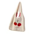 thumbnail image 2 of Bolso de felpa para niñas y mujeres Bolso de un solo hombro Gran capacidad para viajes de otoño e invierno y uso diario Materiales cálidos y cómodos Estilo F Macarena Tote de hombro, 2 of 8