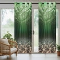 thumbnail image 5 of Outdoor Curtains for Patio Waterproof, Dark Green Ocean Waves Outdoor Privacy Panels Grommet, Summer Beach Coastal Abstract Blackout Outside Curtains for Porch/Cabana/Pergola/Gazebo 54"x84", 2 Panels, 5 of 8