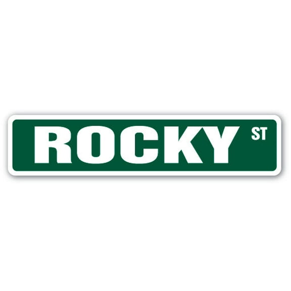 ROCKY Street Sign Childrens Name Room Sign | Indoor/Outdoor |  24" Wide