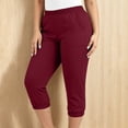 thumbnail image 4 of Besolor Womens Plus Size Capris with Pockets High Elastic Waist Cinch Bottom Pants Casual Athletic Workout Capri Trousers, 4 of 7