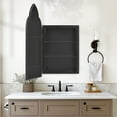 thumbnail image 6 of Soges Bathroom Medicine Cabinet with 3 Adjustable Storage Shelves, Wall Mounted Metal Framed Mirror Cabinet Recessed Medicine Cabinet, Cloud Shape Bathroom Mirror Cabinet, 19.7x31.5 Inches, Black, 6 of 9