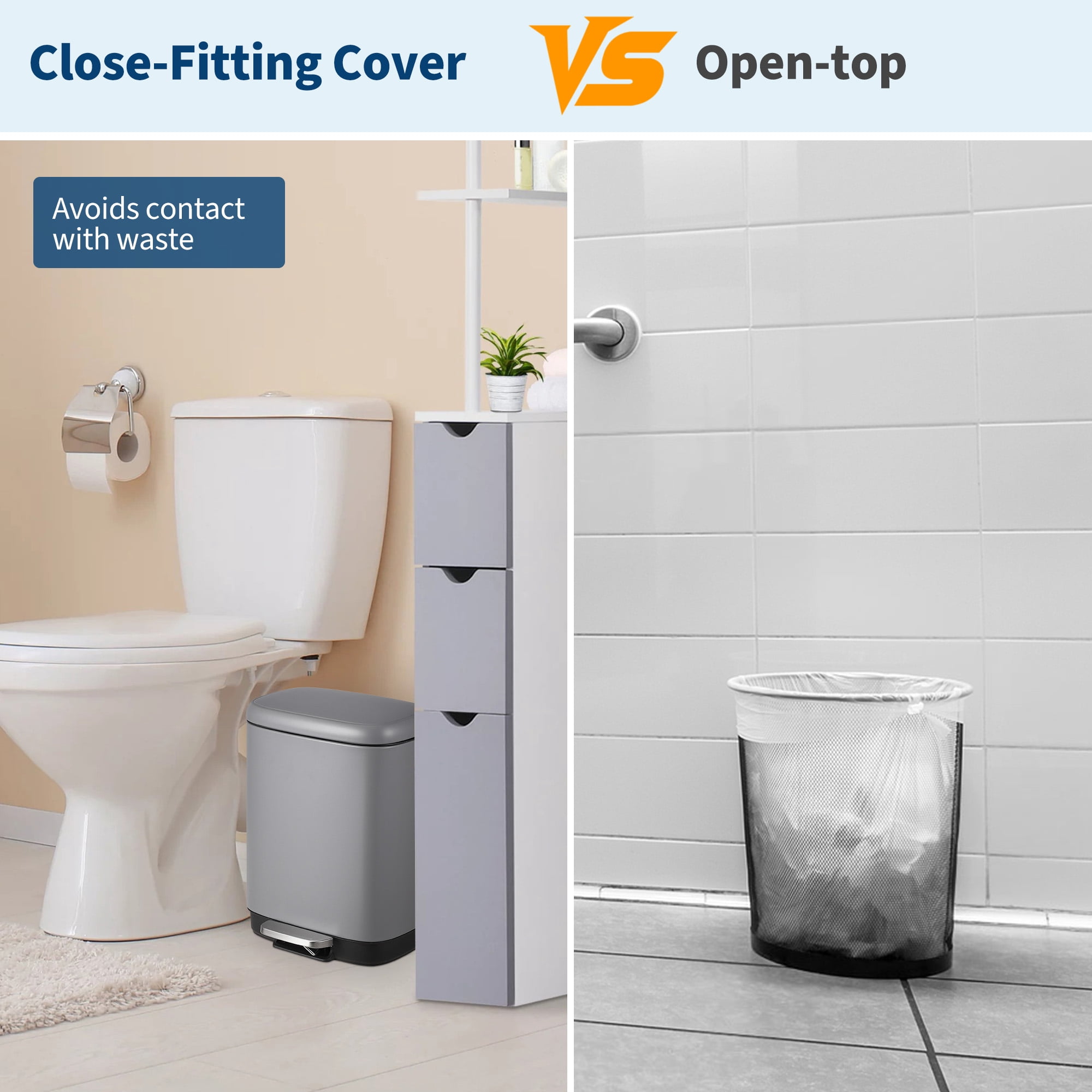 Stainless Steel Trash Can, 3.2 Gallon Lid, Soft Closing Pedal, Fingerprint Resistant, Durable, Suitable for Kitchen Bathroom Trash Can