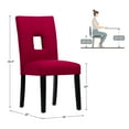 thumbnail image 6 of Weston Home Landen Keyhole Linen Dining Side Chair, Red (Set of 2), 6 of 6