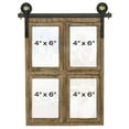 thumbnail image 2 of Excello Global Products EGP-HD-0445-A Barndoor Collage Photo Frames, Collage Picture Frames Holds Four 4" X 6" Photos, Brown, 13" X 17", 2 of 5