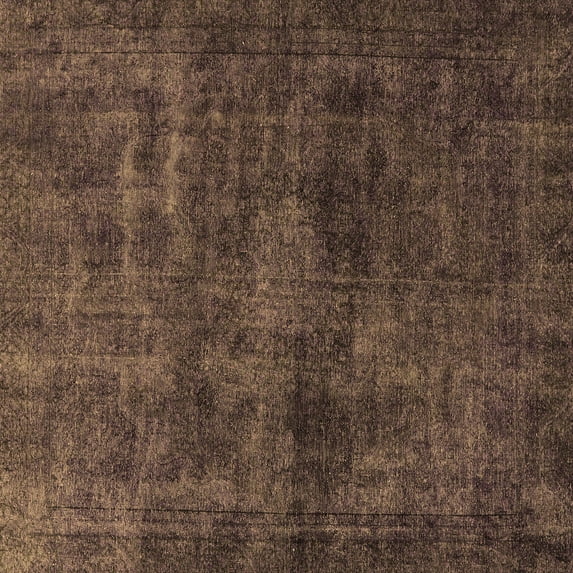 Ahgly Company Indoor Square Abstract Brown Modern Area Rugs, 6' Square