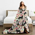 thumbnail image 5 of Bernese Mountain Dog Floral Flower Blanket Gifts For Kids Adults - Lightweight Throw Blanket For Bedroom Living Room Decor Soft Fuzzy Fleece Cozy Plush Bed Couch 50"X40", 5 of 7