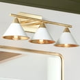 thumbnail image 5 of JONATHAN Y Yvette 3-Light 25" Metal Vanity Wall Light, White/Gold, 5 of 8