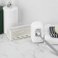 5 Slots Wall Mount Toothbrush Holder with Cover Self Adhesive