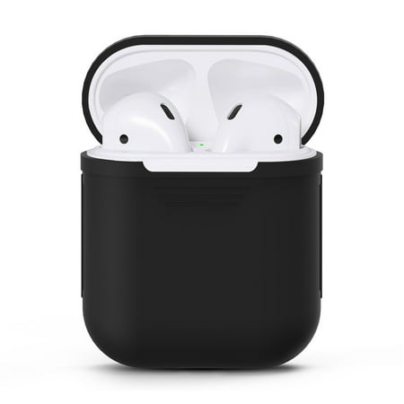Silicone Waterproof & Dustproof & UNBreak Bluetooth Headsets Earbuds Full Protective Case for Apple Airpods Black Apple Bluetooth