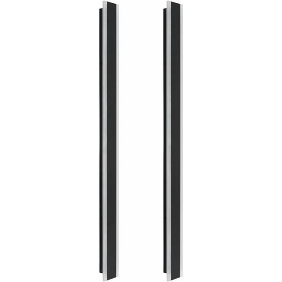 2 Pack 39.3inch Long Linear Wall Sconce, Outdoor Modern LED Wall Light 32W 110V IP65 Waterproof Warm White LED Wall Mount Lighting Fixture Rectangular Black Wall Lights Acrylic Patio Lights