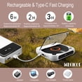 thumbnail image 5 of MEGICOT Bluetooth Rechargeable CD Player with Hold Function LED Display USB Audio Port, 2000mAh Personal MP3 CD Player for Listening Music Prenatal Education Children Study, 5 of 9