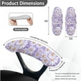 thumbnail image 6 of SCRAWLGOD Violet Daisy Set of 4 Non-Slip Office Chair Slipcover with Arm Rest Protector Comfortable Desk Chair Seat Cover Easy to Remove Gaming Chair Slipcovers, 6 of 7