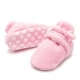thumbnail image 3 of Ketyyh-chn99 Unisex Baby Cozy Fleece Booties Stay On Slippers Soft Shoes Non Slip Boys Girls Winter Warm Shoes for 12-18 Months,Pink, 3 of 3