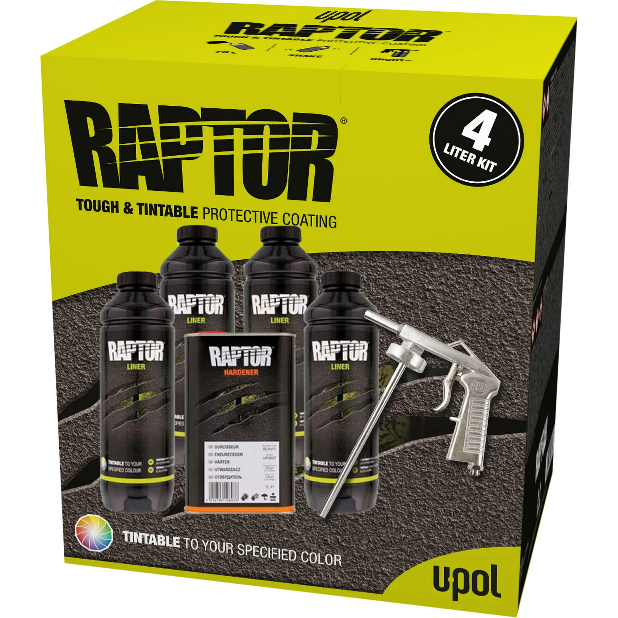 RAPTOR LINER TINTABLE 2.6 VOC 4L Kit + Gun - Walmart.ca