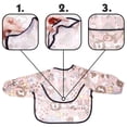 thumbnail image 5 of Baberos de bebé, delantal artístico de manga larga, babero impermeable de dibujos animados para niños pequeños, accesorios para comer, bata artística para niños, ropa para eructar, 5 of 5