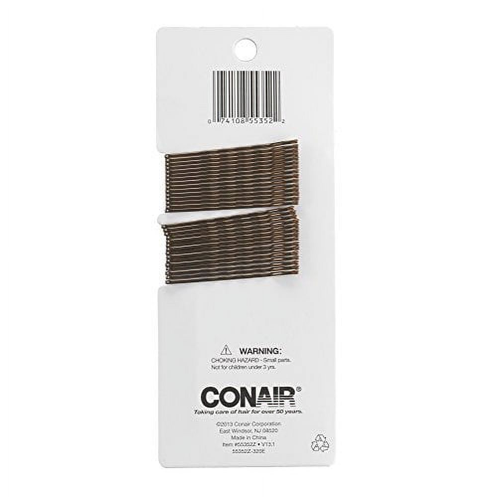 Conair Styling Essentials Bobby Pins, Brown, 90 ct. - image 2 of 2