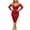 F-701RD14007, variant on FEIFLY Women Off Shoulder Bodycon Midi Dress With Ruffled Long Sleeve For Night Out Party Evening Wear And Cozy Female Dresses Solid Color