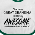 thumbnail image 4 of Inktastic Yeah My Great Grandma is Pretty Awesome Boys or Girls Baby Bib, 4 of 4