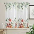 thumbnail image 3 of Spring Plant Daisy Eucalyptus Poppy Flower Rod Pocket Short Curtain Half-Curtain For Home Kitchen Door Drape Cafe Small Window, 3 of 6