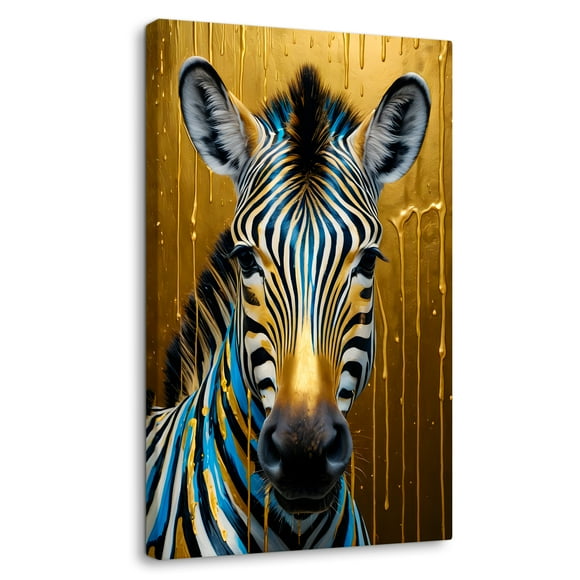 Cuadro Decorativo Canvas Revolution Cebra Color Místico 60x90