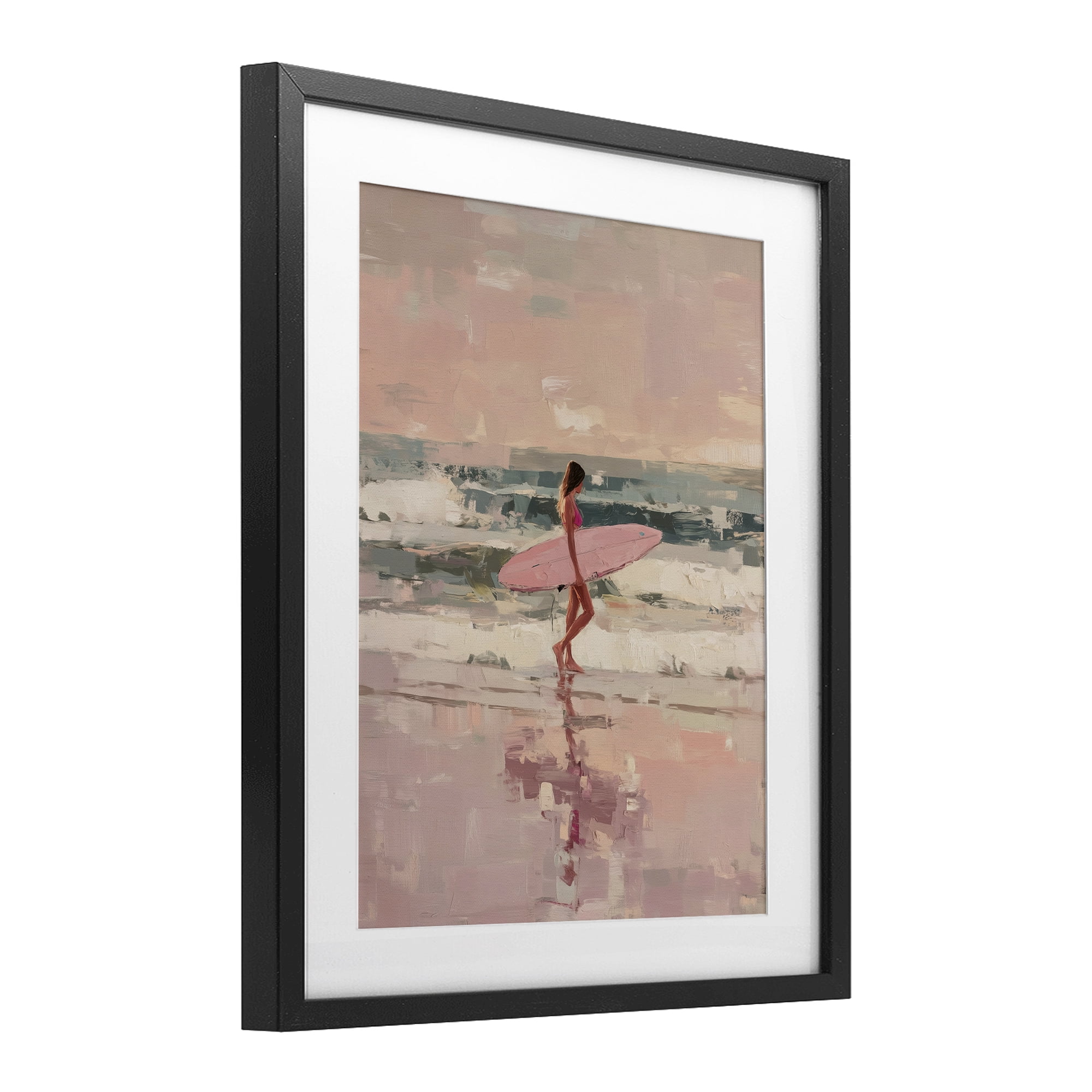Stupell Industries Rider Of The Waves Black Framed Print Under Glass, design by Svetlana Aleynikova