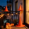 thumbnail image 5 of JHyouerji Witch Hat Hanging Ornament 15x14x14in Orange Halloween Window Party Wall Soft Decor Pendant, 5 of 8