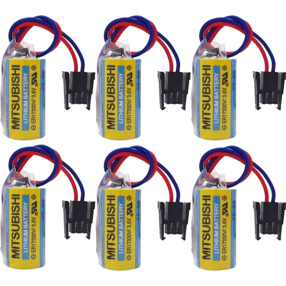 6 PCS MR-BAT ER17330V/3.6V A6BAT PLC Battery for FANUC CNC System Power