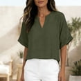 thumbnail image 7 of Ankola Womens Oversized Tshirts Summer Tops 2026 Short Sleeve V Neck Shirts Outfits, 7 of 7